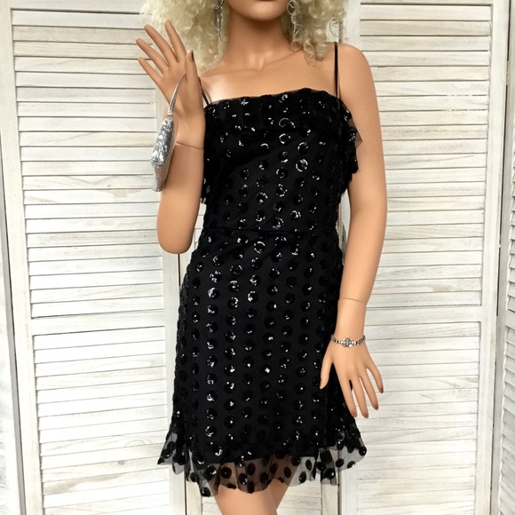 Altar'd State Dresses & Skirts - Altar’d State Festive Glittery Black Party Dress M